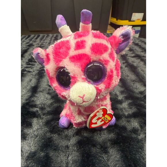 Bundle of 2 New With Tags Beanie Boos- Pink Giraffe and Brutus Dog! - Picture 6 of 7